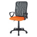 Kancelářská židle na kolečkách PIX – černá/oranžová