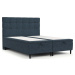 Tmavě modrá čalouněná dvoulůžková postel s úložným prostorem 160x200 cm Senses – Maison de Rêve