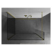MEXEN/S Kioto Sprchová zástěna WALK-IN 110 x 105 x 30 cm, transparent, zlatá 800-110-105-221-50-