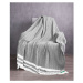 Šedá pletená deka United Colors of Benetton 100% akrylové vlákno / 140 x 190 cm