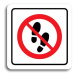 Accept Piktogram "zákaz vstupu II" (80 × 80 mm) (bílá tabulka - barevný tisk)