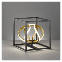 FISCHER & HONSEL LED stolní lampa Gesa v černé a zlaté barvě