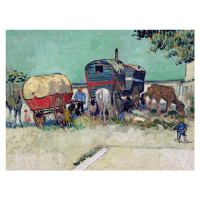 Obrazová reprodukce The Caravans, Gypsy Encampment near Arles, 1888, Vincent van Gogh, 40 × 30 c