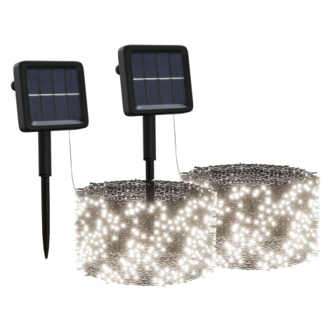 vidaXL Solární světelné řetězy 2 ks 2x200 LED studené bílé dovnitř/ven