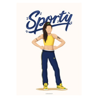 Ilustrace Sporty Spice, Nour Tohme, 30 × 40 cm