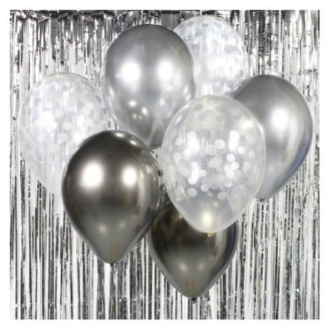 Balónky latexové Beauty Charm buket stříbrno-šedý 30 cm 7 ks GoDan