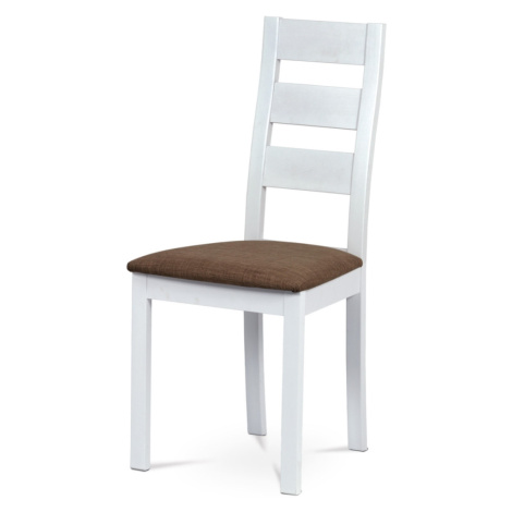 Dřevěná židle PERSONATUS, masiv buk, bílá Autronic