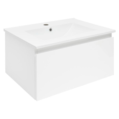 Koupelnová skříňka s umyvadlem SAT B-Way 59x30x45 cm bílá lesk BWAY60WU4