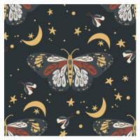 Ilustrace Boho Butterfly Seamless Repeat, trigubova, 40 × 40 cm