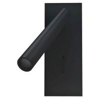 Černé nástěnné svítidlo SULION Clara, výška 16,5 cm