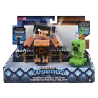 Mattel minecraft legends creeper vs piglin bruiser