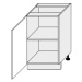 ArtExt Kuchyňská skříňka spodní SILVER | D1D 50 Barva korpusu: Grey