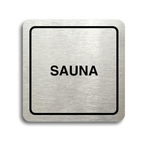Accept Piktogram "sauna" (80 × 80 mm) (stříbrná tabulka - černý tisk)