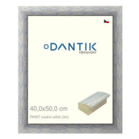 DANTIK rámeček 40 × 50, PAINT modrý velký plexi čiré