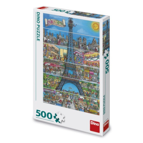 Puzzle Eiffelova věž kreslená 500 dílků DINO