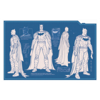 Umělecký tisk Batman - Batsuit blueprint, (40 x 26.7 cm)