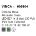 NOVA LUCE závěsné svítidlo VINCA chromovaný kov alabastrové sklo E27 1x12W 605804