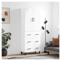 vidaXL Skříň highboard lesklá bílá 69,5 x 34 x 180 cm kompozitní dřevo