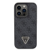 Guess hard kryt iPhone 15 PRO 6.1" Black Leather 4G Diamond Triangle