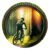 Dřevěné puzzle Biker v lese 250 dílků EKO