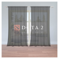 Sablio Záclony DOTA 2 Černá: 2ks 150x250cm