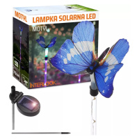 FLD-42-BLUE | Butterfly LED zahradní solární lampa | 73 cm, 600 mAh