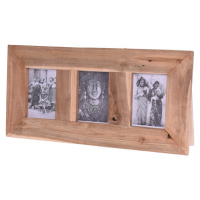 HOMESTYLING Fotorámeček z teakového dřeva na 3 fotky 55 x 28 cm KO-J11800030