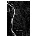 Mapa Trento black, (26.7 x 40 cm)