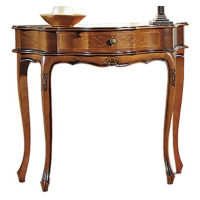 Estila Rustikální luxusní konzolový stolek Clasica z masivního dřeva hnědé barvy s ornamentálním