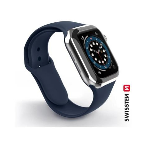 SWISSTEN silikonový řemínek pro Apple Watch 38-40 mm modrý