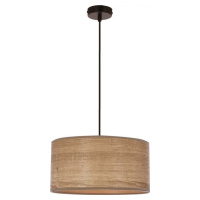 Světle hnědé závěsné svítidlo s ratanovým stínidlem ø 30 cm Legno – Candellux Lighting