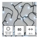 Vánoční osvětlení EMOS D5AC02 ZY0901T 80LED řetěz 8M kuličky studená bílá časovač
