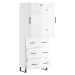 vidaXL Skříň highboard lesklá bílá 69,5 x 34 x 180 cm kompozitní dřevo