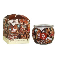 ARÔME Svíčka Spice & Gingerbread 90 g, ve skle a flower boxu,