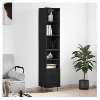 vidaXL Skříň highboard černá 34,5 x 34 x 180 cm kompozitní dřevo