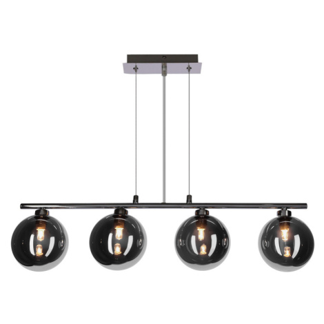 Závěsná lampa SOMUL 4x20W G9 chromované skleněné stínidlo 12 cm grafitové moderní elegantní svít CANDELLUX