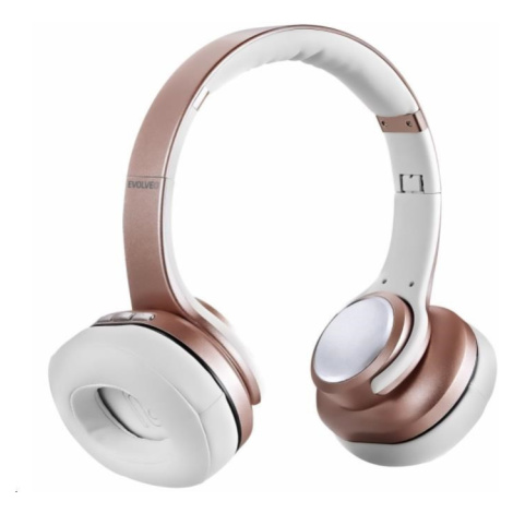 EVOLVEO bezdrátová sluchátka SupremeSound 8EQ, Bluetooth, reproduktor a ekvalizér 2v1, růžová