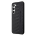 AMG AMHCS23MBLSCA hard silikonové pouzdro Samsung Galaxy S23 PLUS 5G black Carbon Stripe & Embos