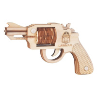 Woodcraft construction kit Woodcraft Dřevěné 3D puzzle Zbraň na gumičky Revolver Colt
