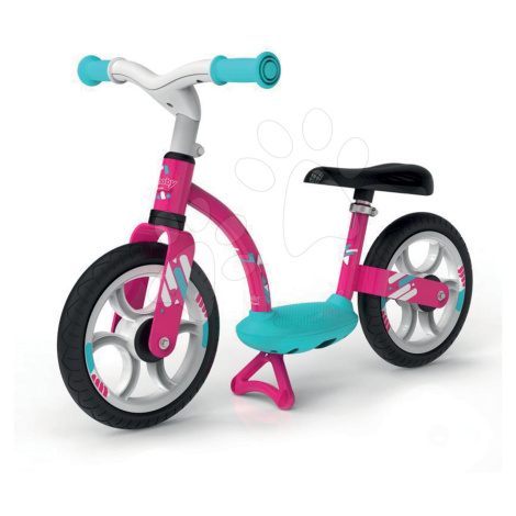 Smoby balanční odrážedlo Balance Bike Comfort Pink s kovovou konstrukcí a výškově nastavitelným 