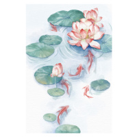 Ilustrace Lotus Pond Water Color home, Xuan Thai, 26.7x40 cm