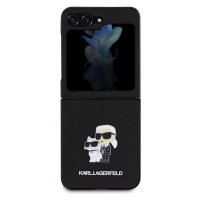 Zadní kryt Karl Lagerfeld PU Saffiano Karl and Choupette NFT pro Samsung Galaxy Z Flip5, černá