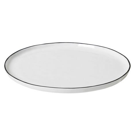 Mělký talíř 28 cm Broste SALT - bílý/černý Broste Copenhagen