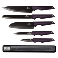 BERLINGERHAUS Sada nožů s magnetickým držákem 6 ks Purple Eclipse Collection