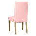 Dekoria Potah na židli IKEA  Henriksdal, krátký, práškově růžová, židle Henriksdal, Loneta, 133-