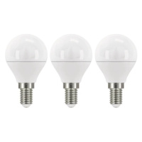 LED žárovka (3 ks) Classic mini globe, E14, 5 W, 470 lm