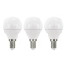 LED žárovka (3 ks) Classic mini globe, E14, 5 W, 470 lm