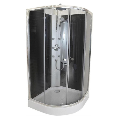 Sprchový box čtvrtkruhový s hydromasáží k-391b BAUMAX