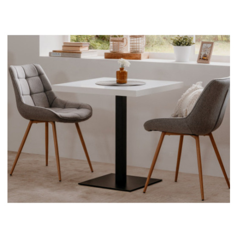 Jídelní stůl Quadrato 70x70 cm, bílý/černý Asko
