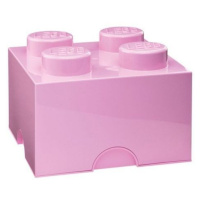 Lego® úložný box 250x252x181 světle růžový